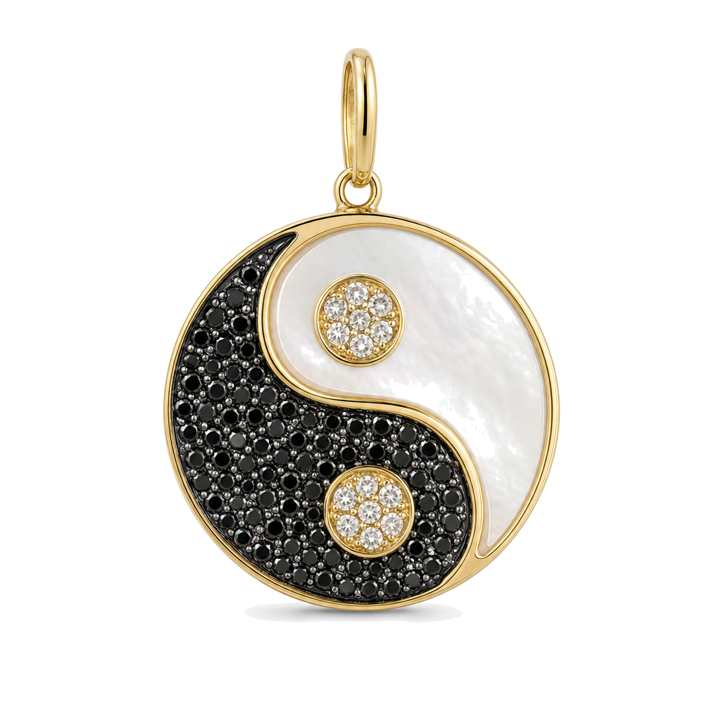 Yin & Yang Diamond Necklace Charm