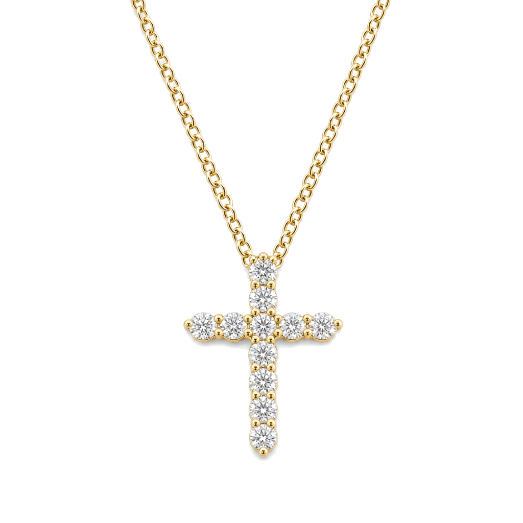 Pave Diamond Cross Necklace