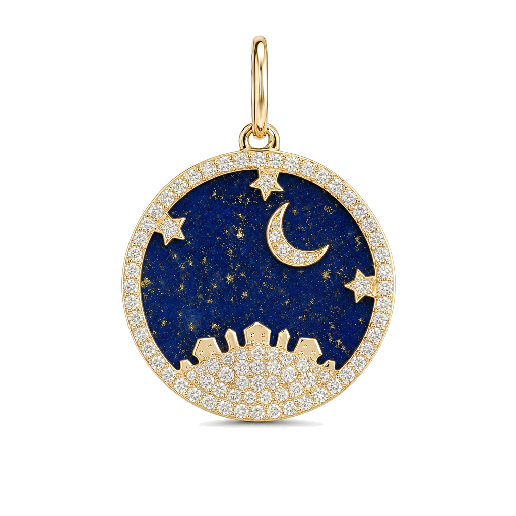 Diamond Celestial Lapis Necklace Charm