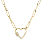 Heart Carabiner Lock Diamond Charm Enhancer worn on hand