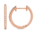 Micro Pave Diamond Huggies (13mm), alternate angle