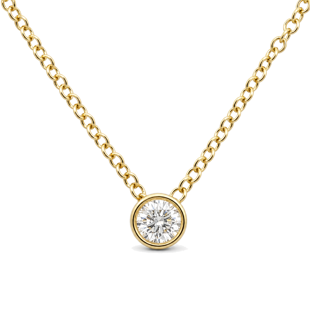 Petite Diamond Bezel Necklace
