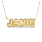 Personalized Diamond Cloud Nameplate Necklace
