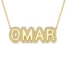 Personalized Diamond Cloud Nameplate Necklace