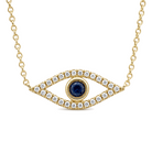 Pave Diamond Evil Eye Necklace