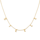 Personalized Block Station Name Gold Necklace