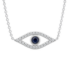 Pave Diamond Evil Eye Necklace