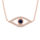 Pave Diamond Evil Eye Necklace