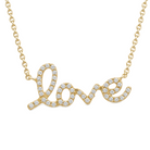 Love Script Diamond Necklace