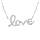 Love Script Diamond Necklace