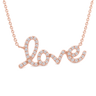 Love Script Diamond Necklace