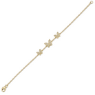 Micro Pave Diamond Butterflies Trio Bracelet