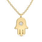 Diamond Accent Hamsa Pendant Necklace, diamond, Izakov Fine Jewelry