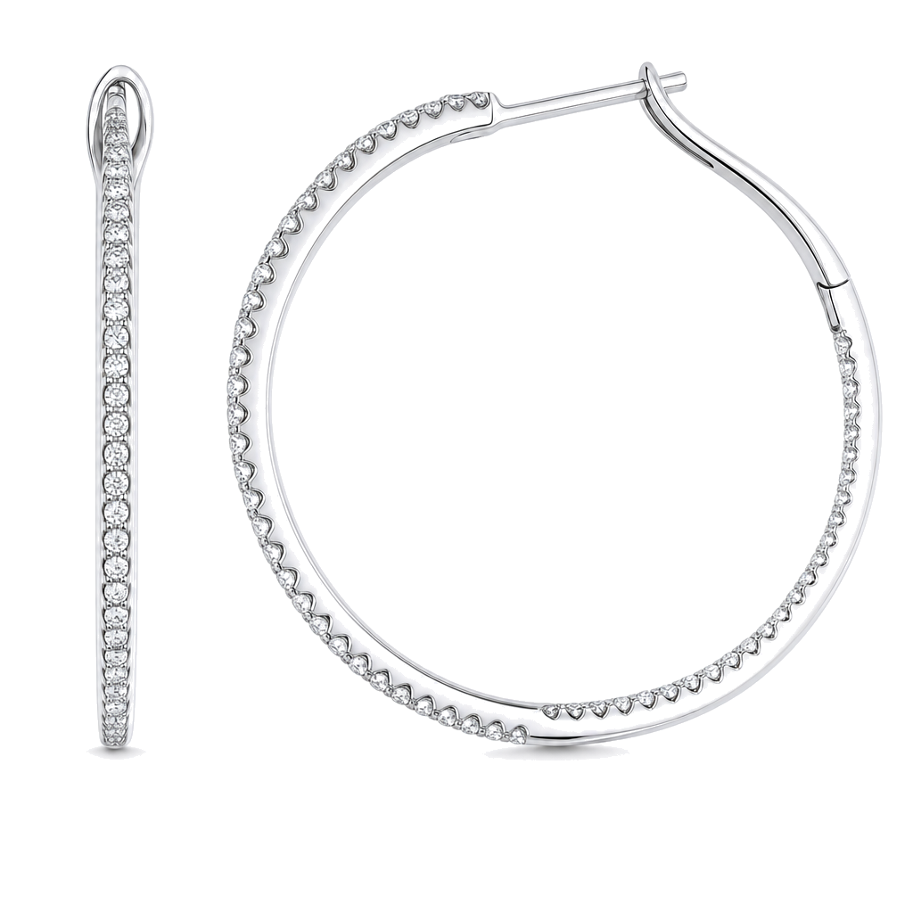 Inside-Out Diamond Hoop Earrings