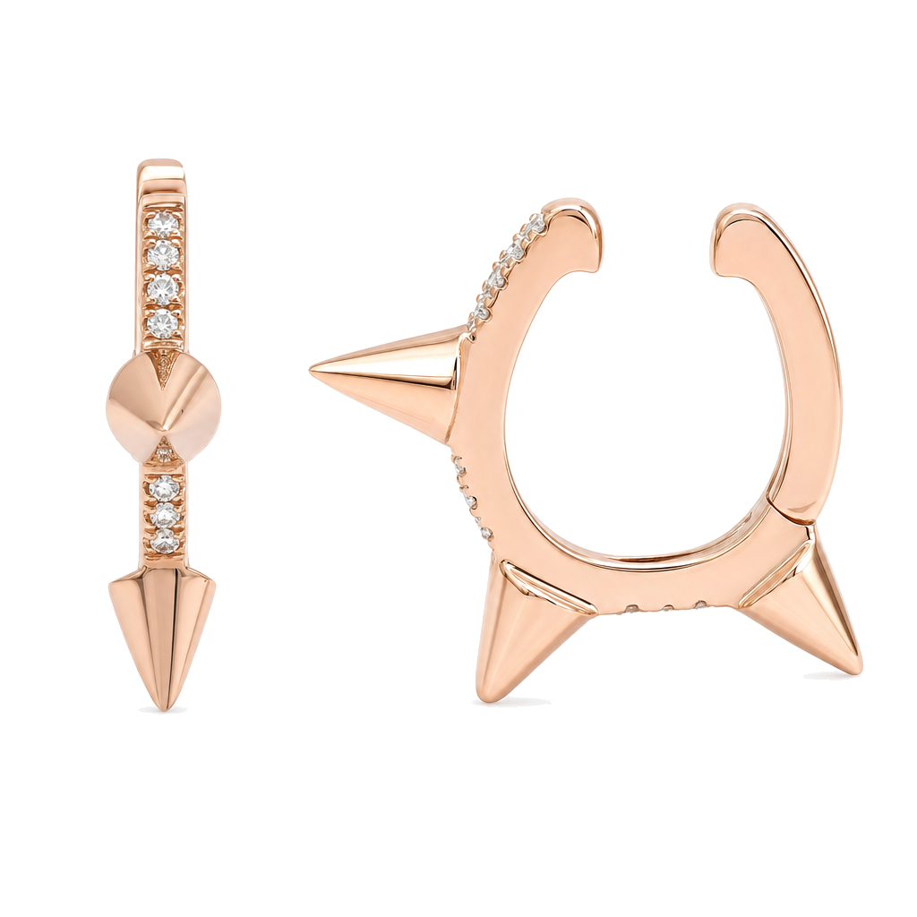 Spike Micro Pave Diamond Ear Cuff