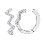 Micro Pave Diamond Zigzag Cuff Earring worn on hand