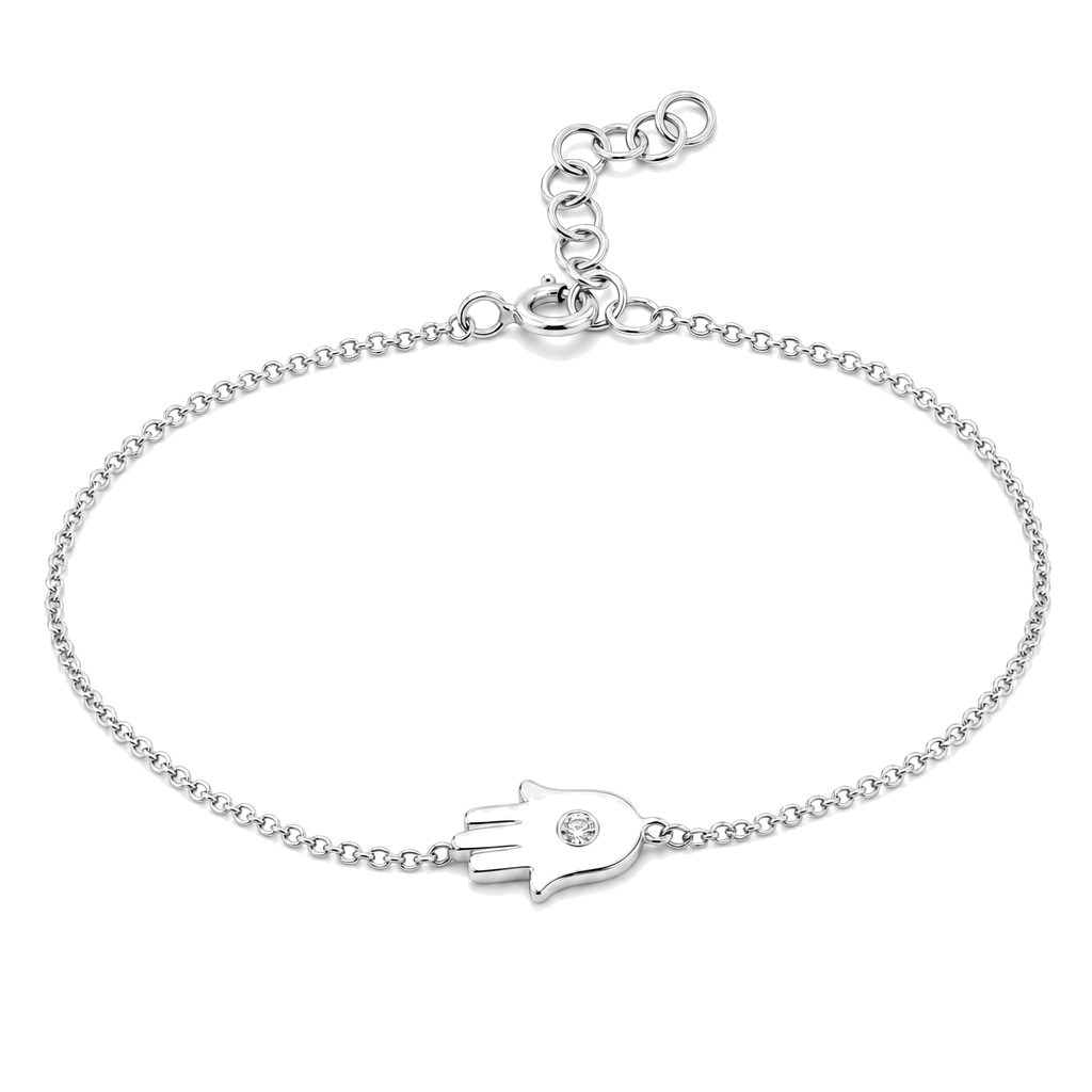 Diamond Accented Hamsa Bracelet