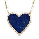 Diamond Halo Gemstone Heart Necklace
