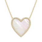 Diamond Halo Gemstone Heart Necklace