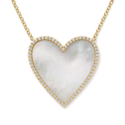 Diamond Halo Gemstone Heart Necklace