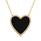 Diamond Halo Gemstone Heart Necklace
