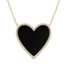 Diamond Halo Gemstone Heart Necklace