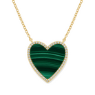 Diamond Halo Gemstone Heart Necklace