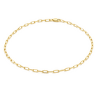 Diamond Cut Cable Link Gold Anklet