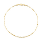 Diamond Cut Cable Link Gold Anklet