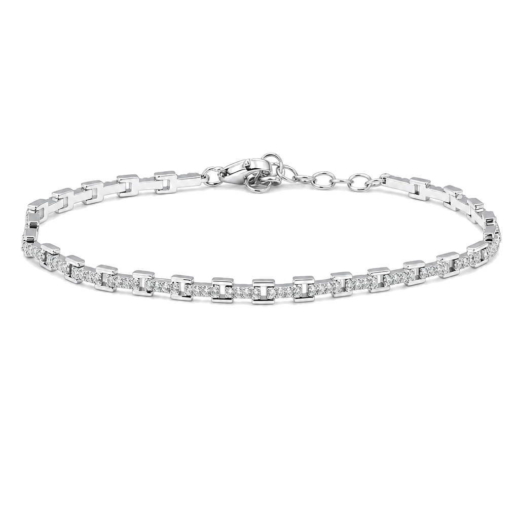 Square Links Diamond Bracelet