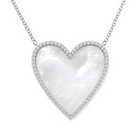 Diamond Halo Gemstone Heart Necklace