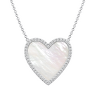 Diamond Halo Gemstone Heart Necklace