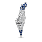 Land Of Israel Map Diamond & Sapphire Pendant ©, view 8