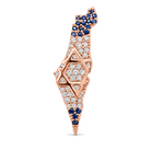 Land Of Israel Map Diamond & Sapphire Pendant ©, view 7