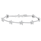 Micro Pave Diamond Stars Tennis Bracelet