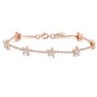 Micro Pave Diamond Stars Tennis Bracelet