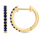 Pave Gemstone Huggies, alternate angle