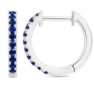 Pave Gemstone Huggies, view 9