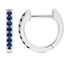 Pave Gemstone Huggies
