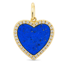 Gemstone Heart Diamond Necklace Charm