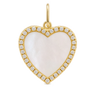 Gemstone Heart Diamond Necklace Charm