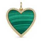 Gemstone Heart Diamond Necklace Charm