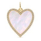 Gemstone Heart Diamond Necklace Charm