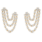 Double Stud Tennis Chained Diamonds Earring, diamond, Izakov Fine Jewelry