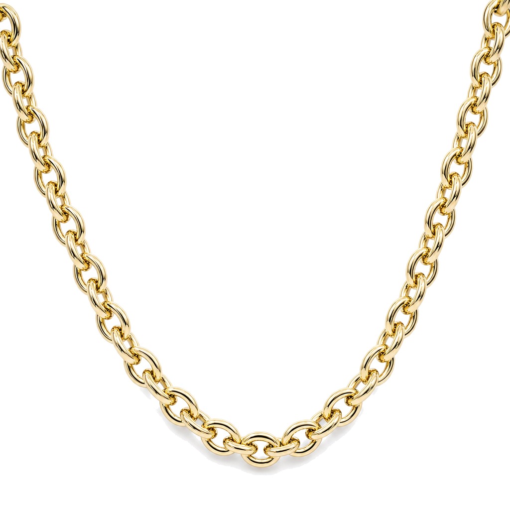 Chunky Cable Link Gold Necklace