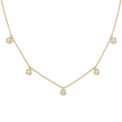 Bezel Diamonds Drop Station Necklace, diamond, Izakov Fine Jewelry