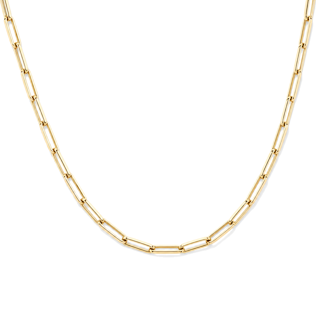 Paper Clip Link Gold Chain Necklace