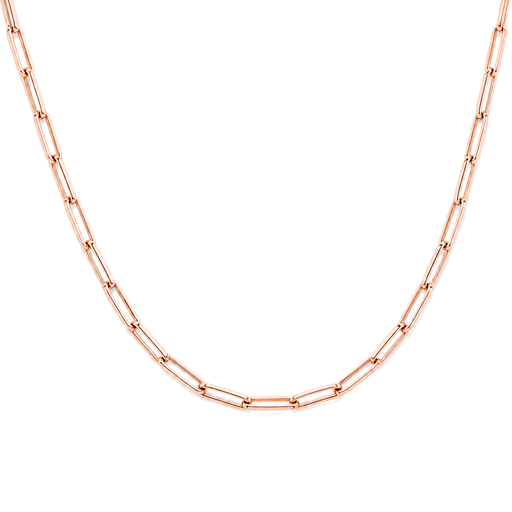 Paper Clip Link Gold Chain Necklace