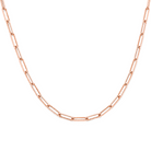 Paper Clip Link Gold Chain Necklace