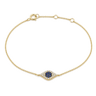 Sapphire & Diamond Evil Eye Bracelet